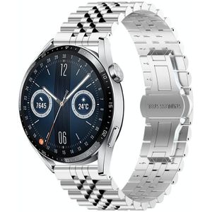 Voor Huawei Watch GT3 46mm Five Bull halfronde roestvrijstalen horlogeband + riemverwijderingsgereedschap