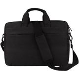 Breathable Wear-resistant Thin and Light Fashion Shoulder Handheld Zipper Laptop Bag with Shoulder Strap  For 14.0 inch and Below Macbook  Samsung  Lenovo  Sony  DELL Alienware  CHUWI  ASUS  HP (Black)