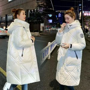 Glanzend los gevoerde jas (kleur: wit Maat: XL)