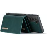 For Samsung Galaxy S21 FE DG.MING M1 Series 3-Fold Multi Card Wallet + Magnetic Back Cover Shockproof Case with Holder Function(Green)