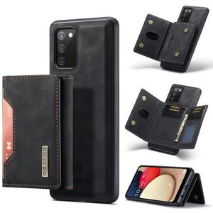 For Samsung Galaxy A02s DG.MING M2 Series 3-Fold Multi Card Bag + Magnetic Back Cover Shockproof Case with Wallet & Holder Function(Black)