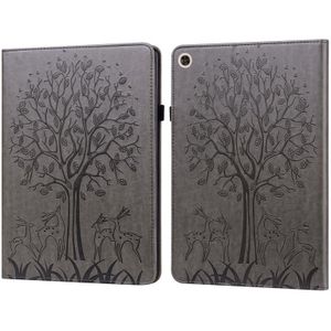 Voor Huawei MatePad T 10S 10.1 Inch / T 10 9.7 Inch Tree & Deer patroon geperst afdrukken lederen tablet case