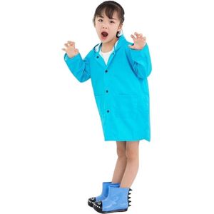 Cartoon Dinosaur Children Fashion Raincoat Size: XXXL (Blue)