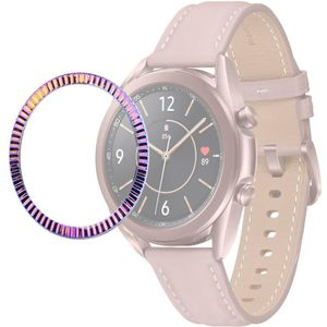 For Samsung Galaxy Watch 3 41mm Smart Watch Wave Texture Bezel Ring(Colorful)