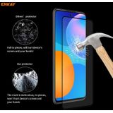 For Huawei P Smart 2021 ENKAY Hat-Prince Full Glue 0.26mm 9H 2.5D Tempered Glass Full Coverage Film