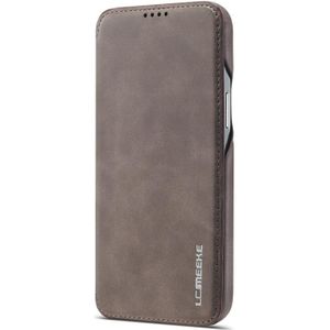 For iPhone 12 Pro Max LC.IMEEKE Hon Ancient Series Horizontal Flip Leather Case with Holder & Card Slot(Coffee)