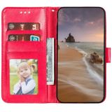 For Motorola Moto E (2020) / Moto E7 Lace Flower Horizontal Flip Leather Case with Holder & Card Slots & Wallet & Photo Frame(Red)