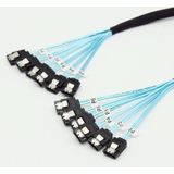 Mini SAS to SATA Data Cable With Braided Net Computer Case Hard Drive Cable specification: 6SATA-0.5m