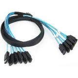 Mini SAS to SATA Data Cable With Braided Net Computer Case Hard Drive Cable specification: 6SATA-0.5m