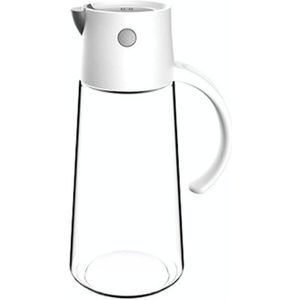 Kitchen Automatic Opening And Closing Oil Can Leak-Proof Seasoning Bottle With Lid  Capacity: 650ml (White)