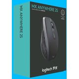Logitech MX Anywhere 2S 4000DPI Bluetooth + Unifying Dual-mode Rechargeable Symmetrical Design Wireless Optical Gaming Mouse (Black)