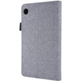 For Lenovo Tab M7 Horizontal Flip TPU + Fabric PU Leather Protective Case with Name Card Clip(Grey)