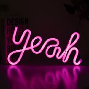 LED YEAH Neon Lights Slaapkamer Decoratie Nachtlampje (Pink Light)