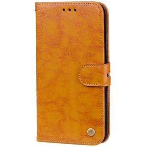 For Sumsung Galaxy J5 (2017) / J530 (EU Version) Business Style Oil Wax Texture Horizontal Flip Leather Case with Holder & Card Slots & Wallet (Yellow)
