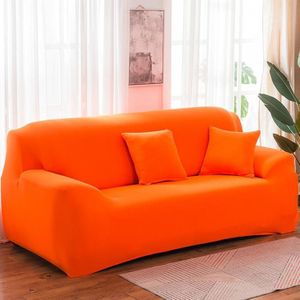 Four Seasons Solid Color Elastic Full Coverage Non-slip Sofa Cover(Fluorescent Red)