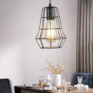 YWXLight Iron Art Milimalist Metal Bird Cage Frame Ceiling Light Pendant Lamp for Restaurant Bar Cafe House Bistro Aisle Hall