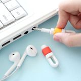 100 PCS Earphone Headphone Wire Cable Line Protective Cover Winder Cord Wrap Organizer  Random Color Delivery