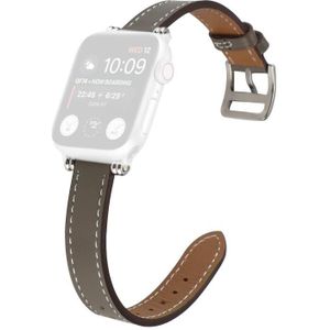 Single Circle 14mm with Beads Style Leather Replacement Strap Watchband For Apple Watch Series 7 & 6 & SE & 5 & 4 44mm  / 3 & 2 & 1 42mm(Grey)