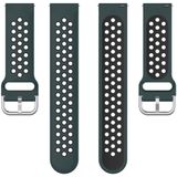 20mm For Huami Amazfit GTS / Samsung Galaxy Watch Active 2 / Huawei Watch GT2 42MM Fashion Inner Buckle Silicone Strap(Olive green black)