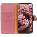 For OnePlus 9R KHAZNEH Cowhide Texture Horizontal Flip Leather Case with Holder & Card Slots & Wallet(Pink)