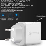 SDC-30W 2 in 1 USB to Micro USB Data Cable + 30W QC 3.0 USB + 2.4A Dual USB 2.0 Ports Mobile Phone Tablet PC Universal Quick Charger Travel Charger Set  EU Plug