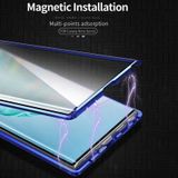 For Samsung Galaxy Note10 Magnetic Metal Frame Double-sided Tempered Glass Case(Black)