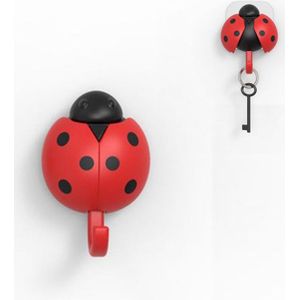 3 PCS Creative Cute Beetle Key Hook Gravity Sensor Wings Automatically Open Hook(Red)