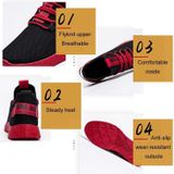 Ademende mesh kleurrijke zool comfortabele all-match sportschoenen voor heren  maat:41 (rood)