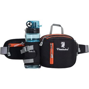 Tanluhu FK389 Outdoor Sports Waist Bag Multi-Purpose Running Water Bottle Bag Riding Carrying Case  Size: 2L(Black)
