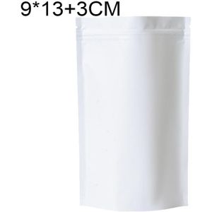 100 stks / set mat aluminium folie snack stand-up pouch  maat: 9x13 + 3cm
