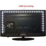 USB Power SMD 3528 Epoxy LED Strip Light Christmas Desk Decor Lamp for TV Background Lighting  Length:50cm(White Light)