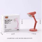 3 PCS Mini LED Desk Lamp Folding Portable Night Light Magnetic Eye Protection Desk Lamp(LD02-Pink)