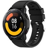 Voor Huami Amazfit GTS 2e 20mm uitstekende kop siliconen band zilveren gesp