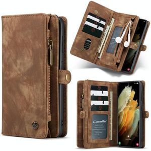 For Samsung Galaxy S30 CaseMe Detachable Multifunctional Horizontal Flip Leather Case  with Card Slot & Holder & Zipper Wallet & Photo Frame(Brown)