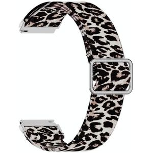 22mm For Galaxy Watch3 45mm/ Huawei Watch GT 2 Pro Adjustable Elastic Printing Replacement Watchband(Leopard)