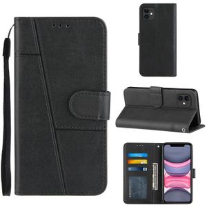 Stitching Calf Texture Buckle Horizontal Flip Leather Case with Holder & Card Slots & Wallet & Lanyard For iPhone 11 Pro(Black)