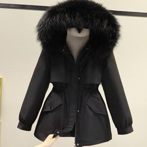 Losse verdikking naar beneden gevoerde jas (kleur: zwart Maat: XL)