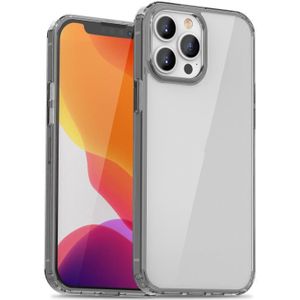 iPaky Transparante Shockproof TPU + PC-beschermhoes voor iPhone 13 Pro (Transparent Black)