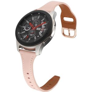 Voor Samsung Galaxy Watch3 / Huawei Watch GT3 Pro 22 mm omgekeerde gesp lederen horlogeband