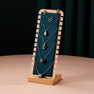 Eenvoudige massief houten ketting displaystandaard sieraden rekwisieten ketting hanger