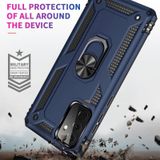 For Samsung Galaxy A72 5G / 4G Shockproof TPU + PC Protective Case with 360 Degree Rotating Holder(Blue)