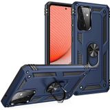 For Samsung Galaxy A72 5G / 4G Shockproof TPU + PC Protective Case with 360 Degree Rotating Holder(Blue)