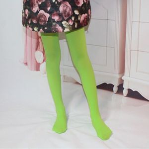 Spring Summer Autumn Solid Color Pantyhose Ballet Dance Tights for Kids  Size:M(Grass Green)