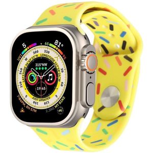 Rainbow Raindrops siliconen horlogeband voor Apple Watch Ultra 49 mm