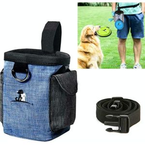 Dog Training Bag Outing Food Snacks Garbage Bag Dog Outing Training Waist Bag Pet Training Bag  Specification:Blue Waist Bag