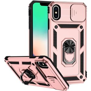 Glijdende Cockshield Holder telefoonhoesje voor iPhone XS MAX (ROSE GOUD)