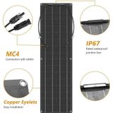 100W Dual Board with 40A Controller PV System Solar Panel(Black)