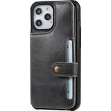 Shockproof Horizontal Flip Protective Case with Holder & Card Slots & Wallet & Photo Frame & Short Lanyard For iPhone 12 Pro Max(Grey)