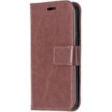 For iPhone 12 mini Crazy Horse Texture Horizontal Flip Leather Case with Holder & Card Slots & Wallet & Photo Frame(Brown)