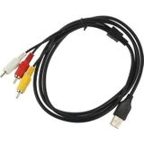 USB to 3 x RCA Male Cable  Length: 1.5m